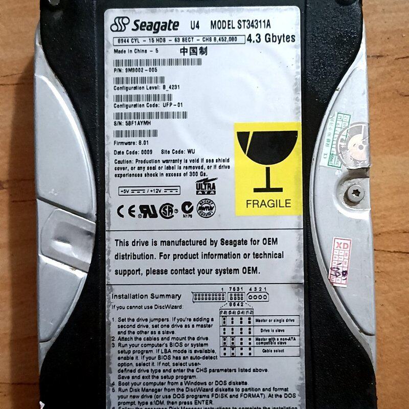 议价-希捷ST34311A 3.5寸IDE接口硬盘，4.3GB容量可维修