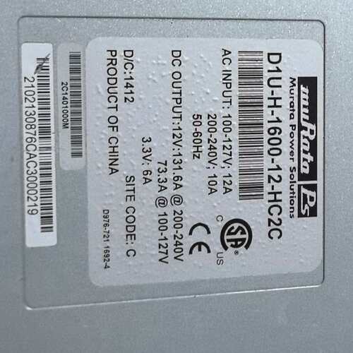 议价-D1U-H-1600-12-HC2C服务器电源模块可维修