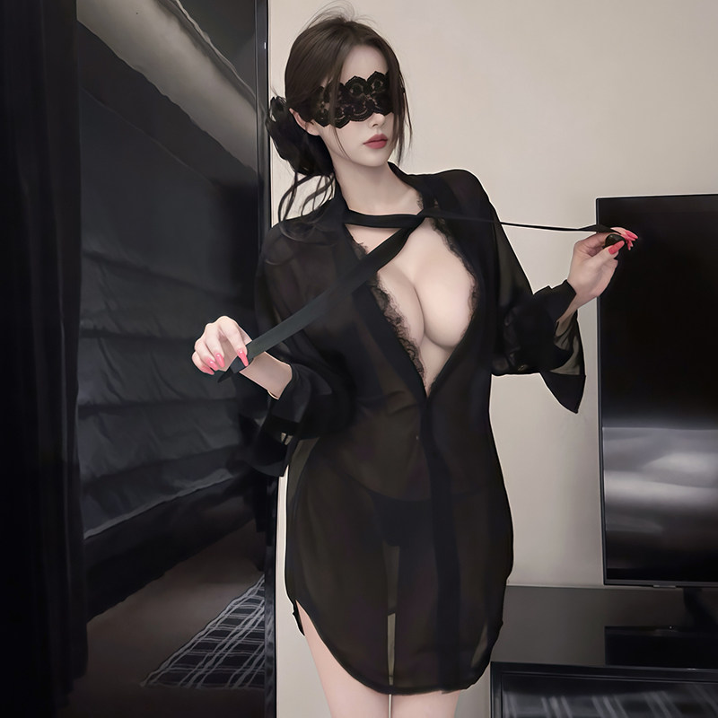 性感男友风衬衫女款蕾丝