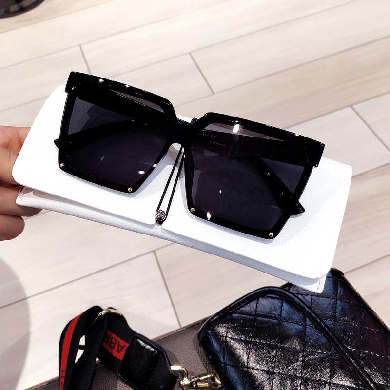 韩版平面偏光墨镜女大方框大脸显脸小网红眼镜潮蹦迪街拍太阳镜酷