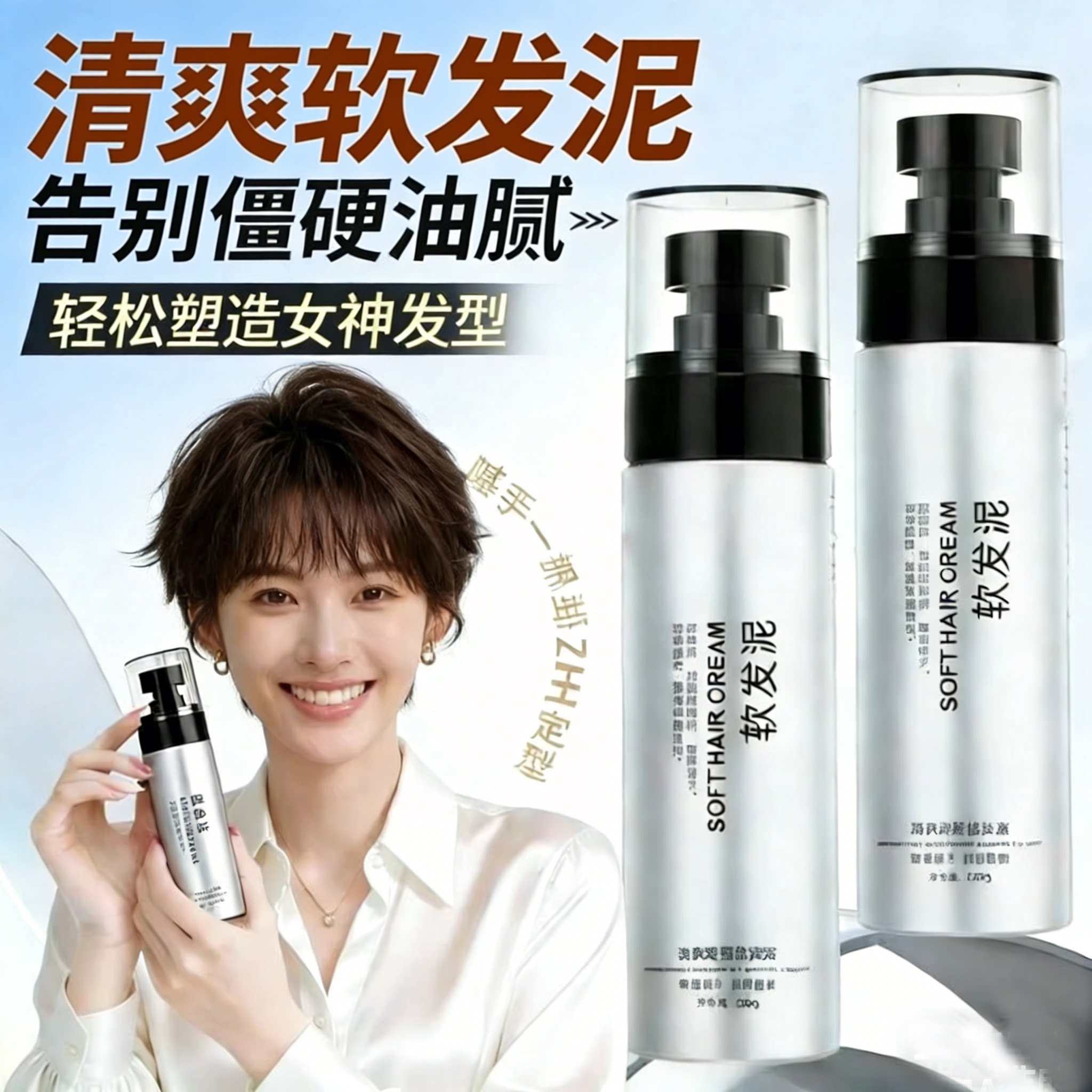 【清爽软发泥】哑光自然蓬松造型图片