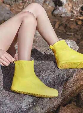 防水鞋套防滑雨鞋套男女加厚耐磨底雨靴套下雨天脚套户外硅胶鞋套