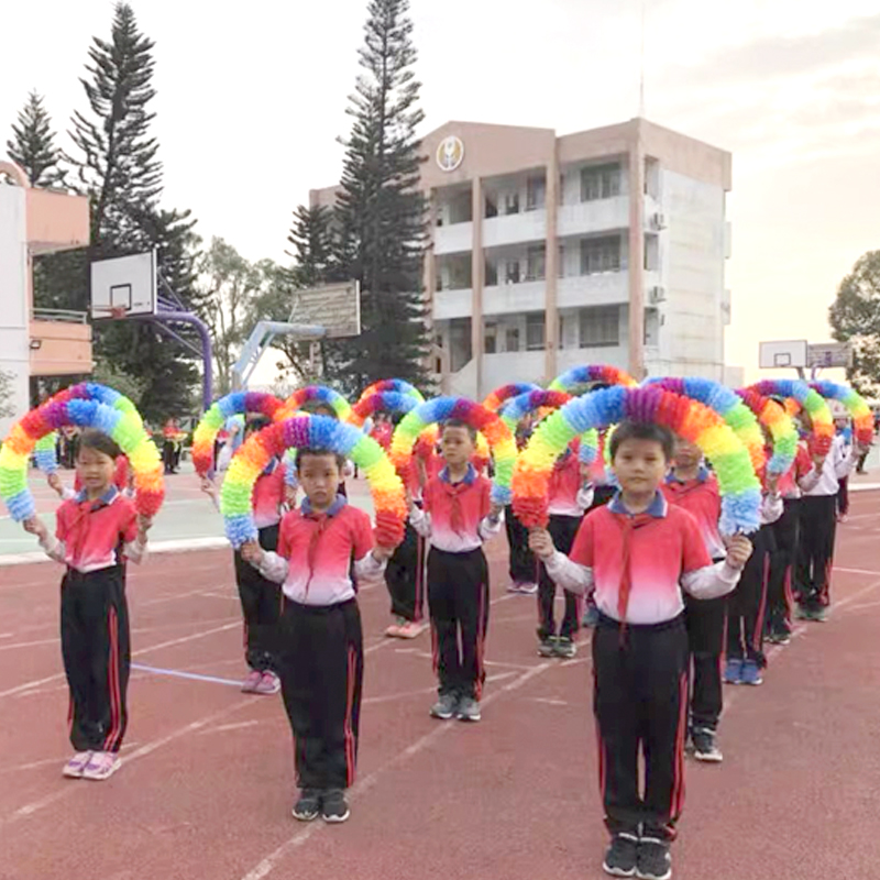 运动会入场式手持硬圈花环道具