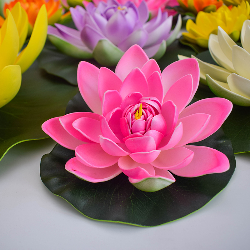 高端假荷花水池仿真荷花假睡莲