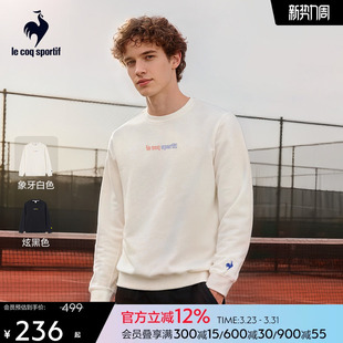 乐卡克法国公鸡秋冬男款 印花圆领卫衣柔软舒适套头衫