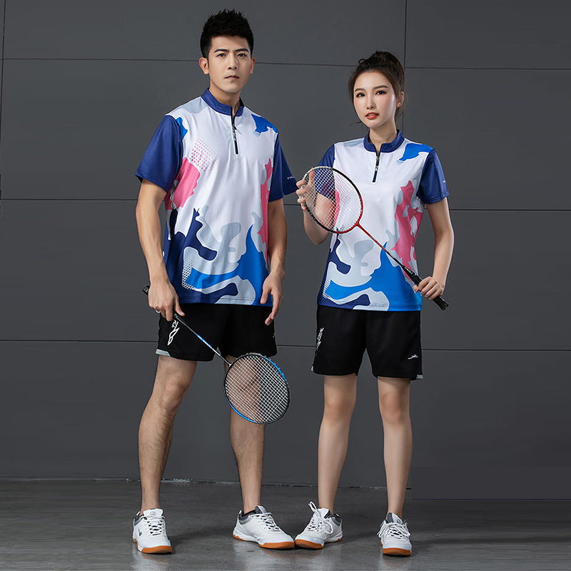 2024夏季新款专业羽毛球服女短袖套装速干乒乓网球比赛运动服定制