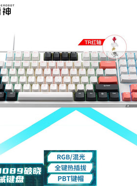 雷神（ThundeRobot)电竞89键全键无冲混光键盘 KG3089 破晓TR红轴