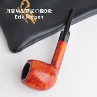 丹麦大师埃里克尼尔森Erik Nielsen手工石楠木烟斗B级光面直式