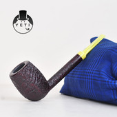 美国雪人Yeti烟斗长杆直式 撞球石楠木手工制作喷砂面特殊材质斗嘴