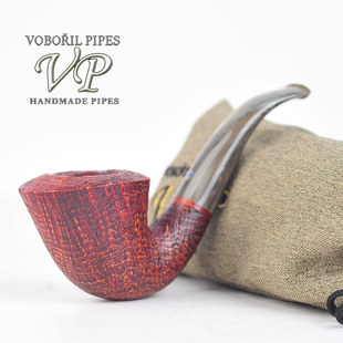 捷克手工烟斗大师彼得沃博希尔进口石楠木喷砂面自由式都柏林斗型