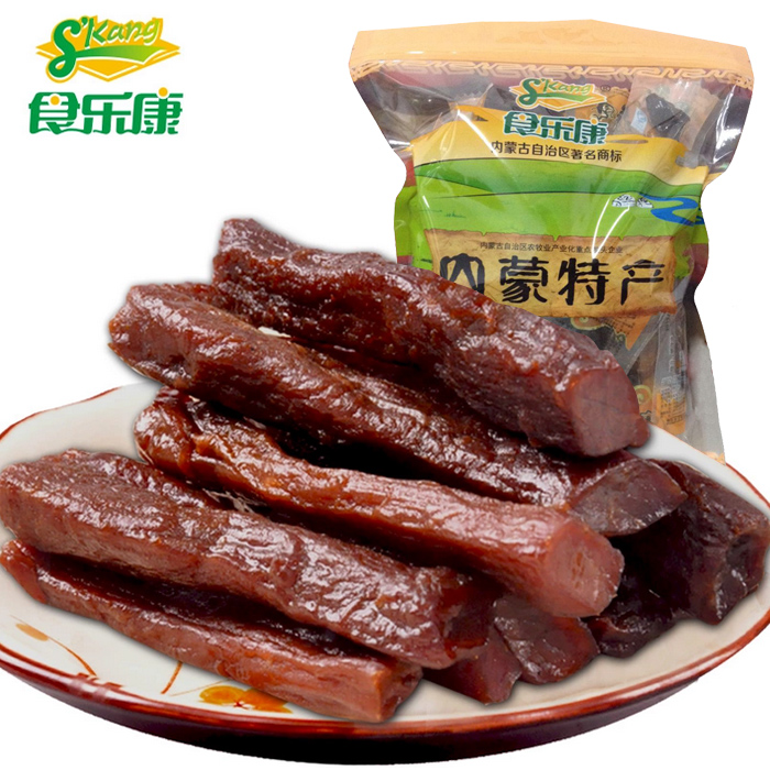 食乐康牛肉干内蒙古特产正宗手撕风干牛肉干500g香辣原味孜然零食