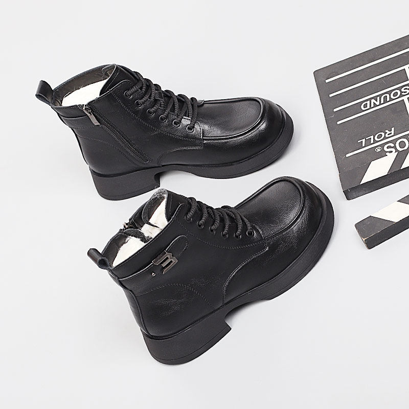 大码女鞋41一43脚宽胖棉靴2025冬季新款时尚休闲保暖加绒马丁靴女,女鞋,马丁靴,淘宝优惠券,粉丝福利购,淘宝优惠卷