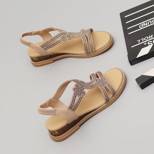 2024夏季新款大码女鞋41-43凉鞋时尚简约脚宽胖特大号休闲凉鞋女