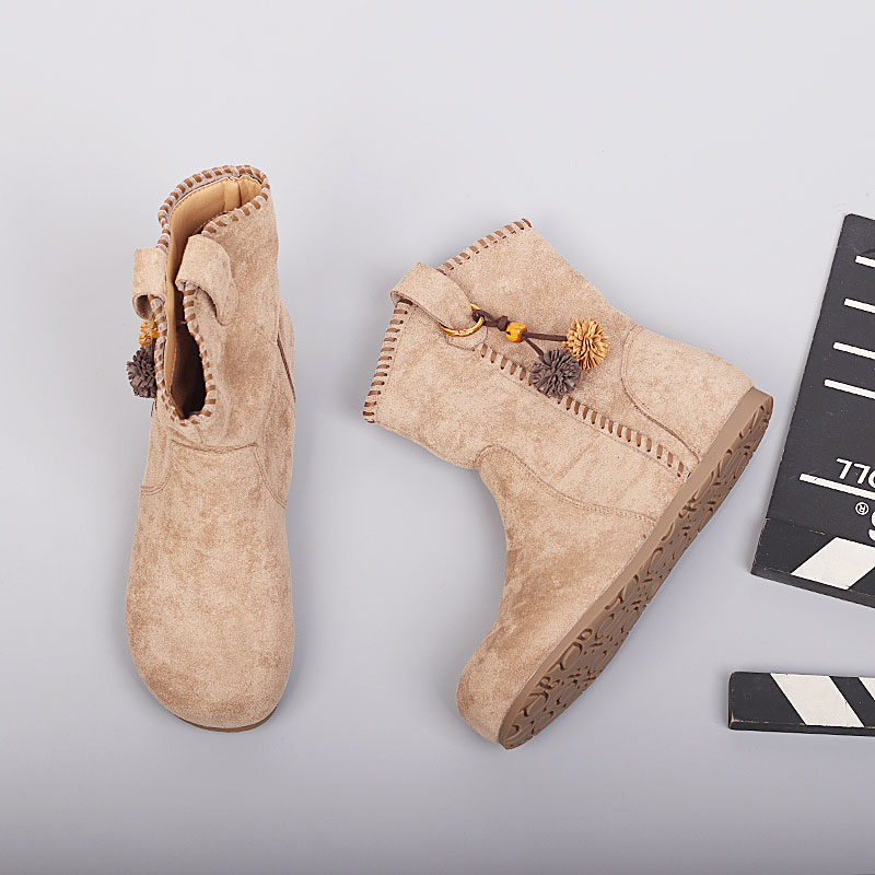 2025秋季新款大码女靴41-43时尚单靴特大号舒适短靴休闲西部靴女