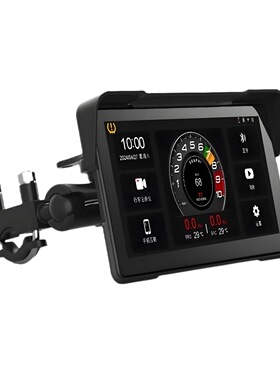 7寸摩托车行车记录仪前后2K双录carplay华为hicarwifi2K高清双录