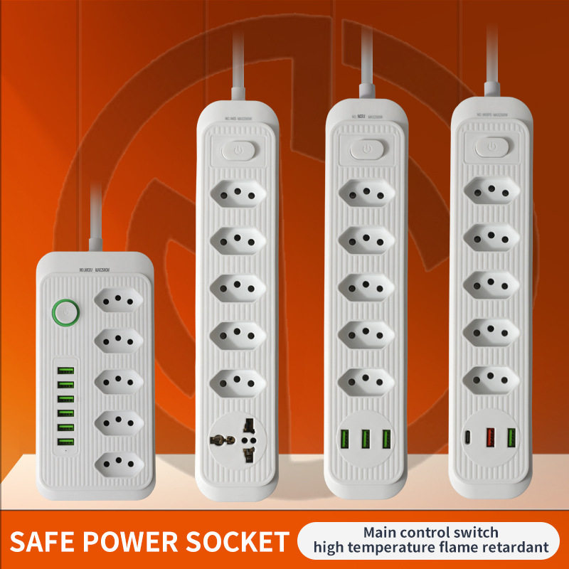 Brazil菱形巴西规插座3/4/5位usb/type-c多功能三圆脚排插延长线,电子/电工,延长线插座,淘宝优惠券,粉丝福利购,淘宝优惠卷