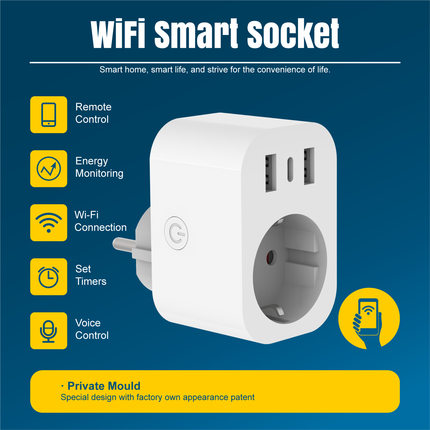 欧标德式涂鸦zigbee定时器蓝牙带计量电费墙插式智能插座wifi计时