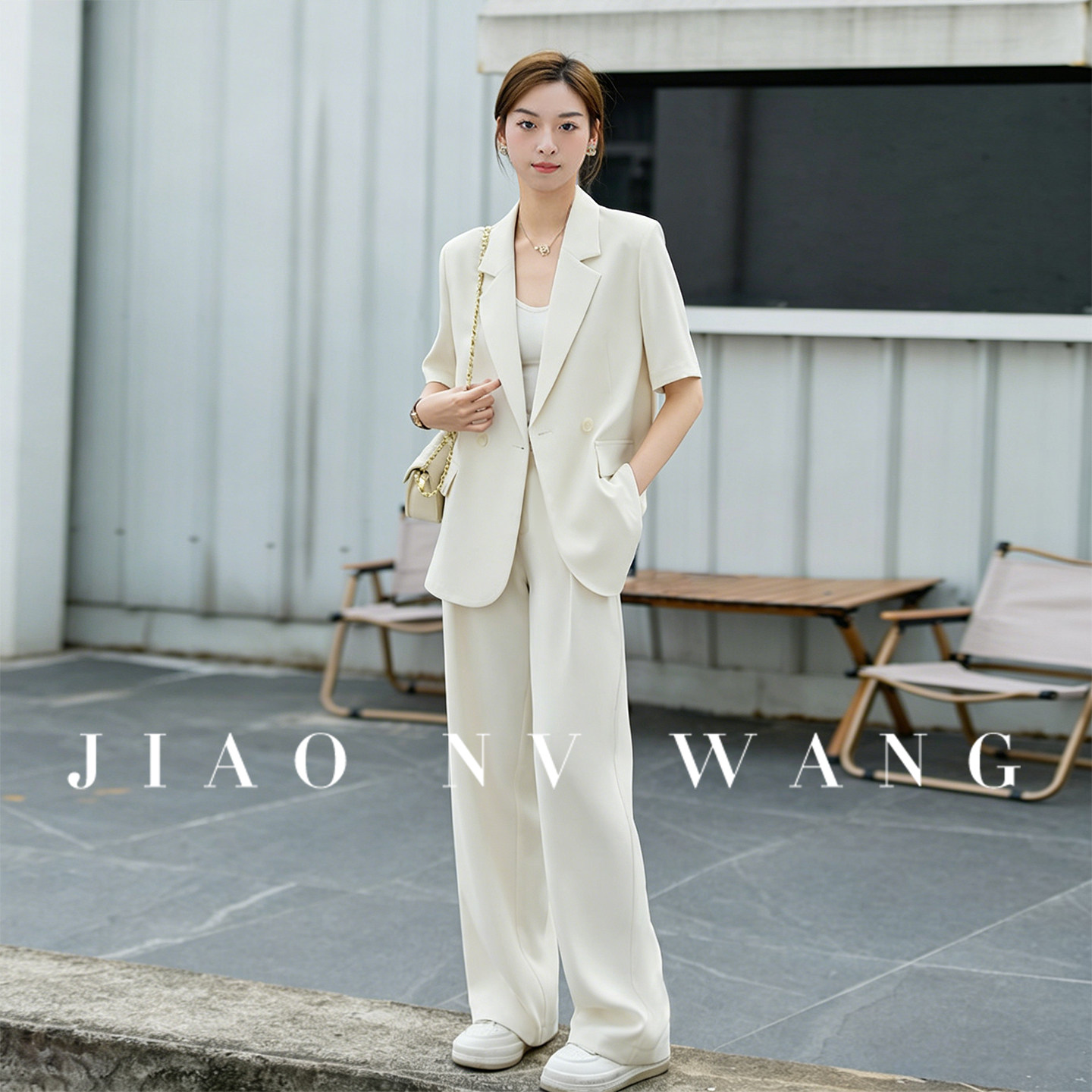 职场西装长裤套装女夏季透气简约挺阔通勤高级感西服拖地裤两件套