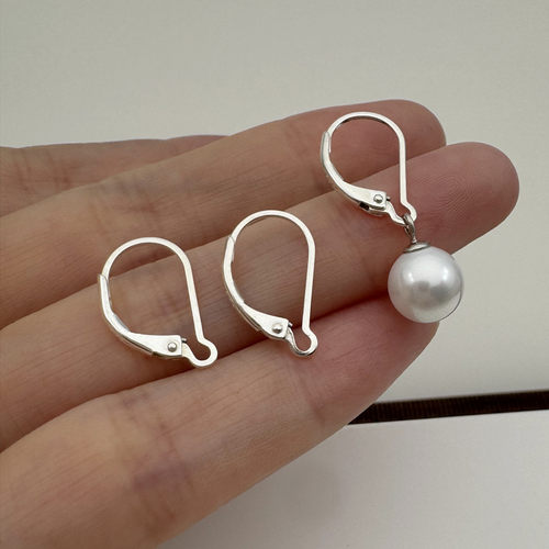 纯银925耳钩配件diy耳环防过敏