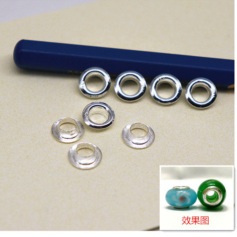 diy玉石路路通纯银镶嵌吊坠