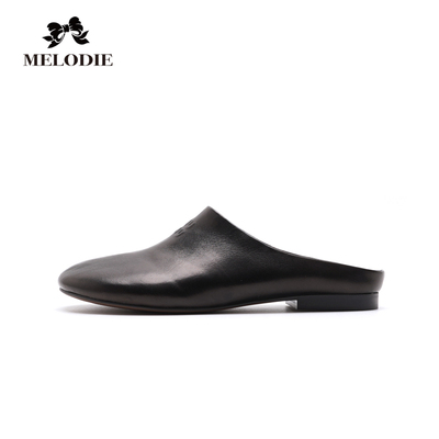 麦露迪2025新款真皮圆头包头拖