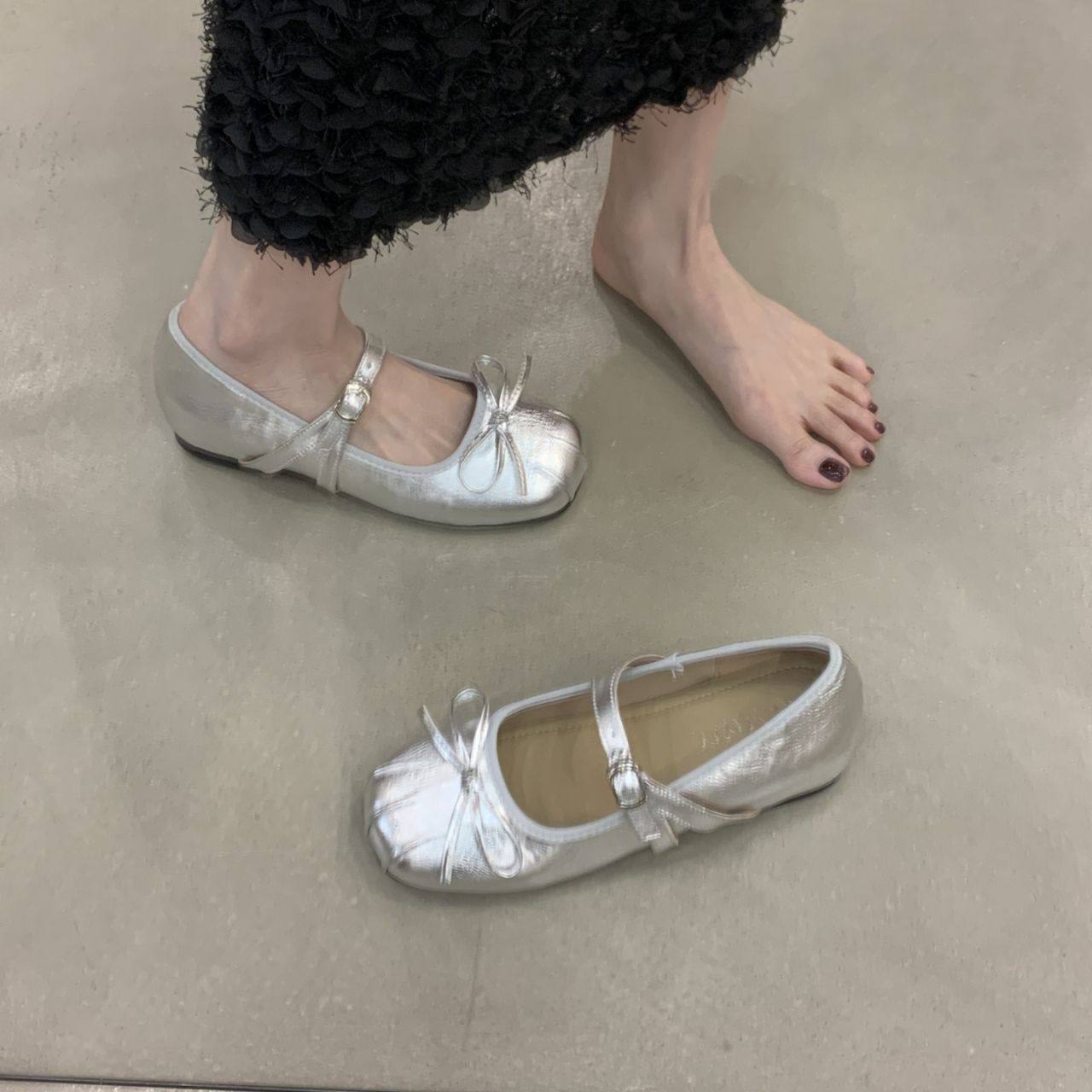 2026法式新款夏秋季时尚内增高不累脚浅口蝴蝶结搭裙子玛丽珍单鞋,女鞋,玛丽珍鞋,淘宝优惠券,粉丝福利购,淘宝优惠卷