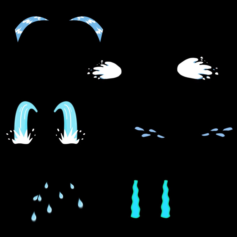 卡通眼泪委屈眼泪流泪泪眼睛哭流眼泪受伤可怜悲伤眼泪视频素材