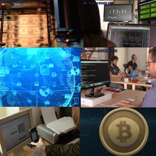 科技公司互联网虚拟货币比特币交易手机移动支付区块链视频素材