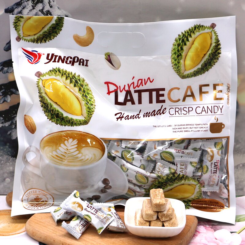 YINGPAI 咖啡味酥糖俄式风味生椰拿铁榴莲味酥糖零食喜糖年货礼包