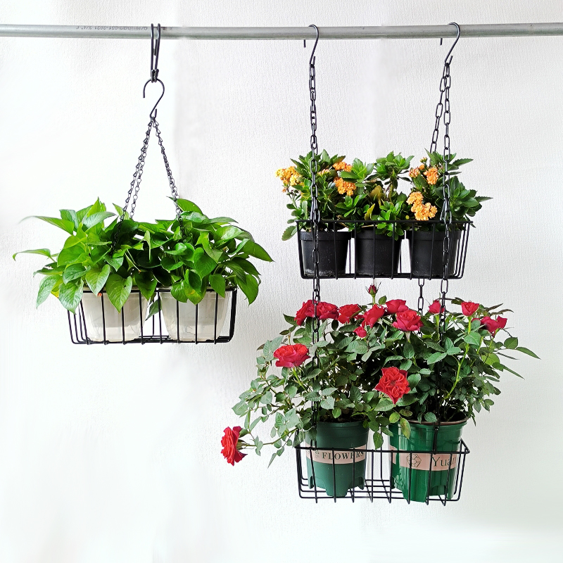 长方形吊篮花架多功能置物篮
