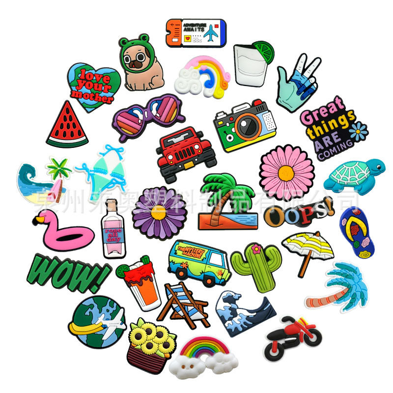 跨境休闲度假风洞洞鞋花鞋扣配饰品现货可爱卡通PVC洞洞鞋装饰扣,服饰配件/皮带/帽子/围巾,鞋扣,淘宝优惠券,粉丝福利购,淘宝优惠卷