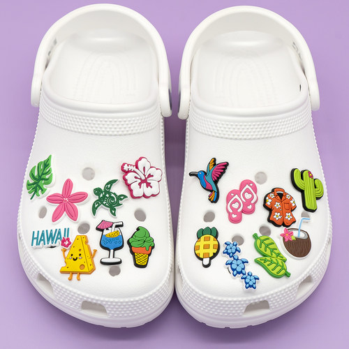 夏季热门洞洞鞋配饰鞋花卡骆驰洞洞鞋扣鞋装饰配件夏威夷沙滩度假