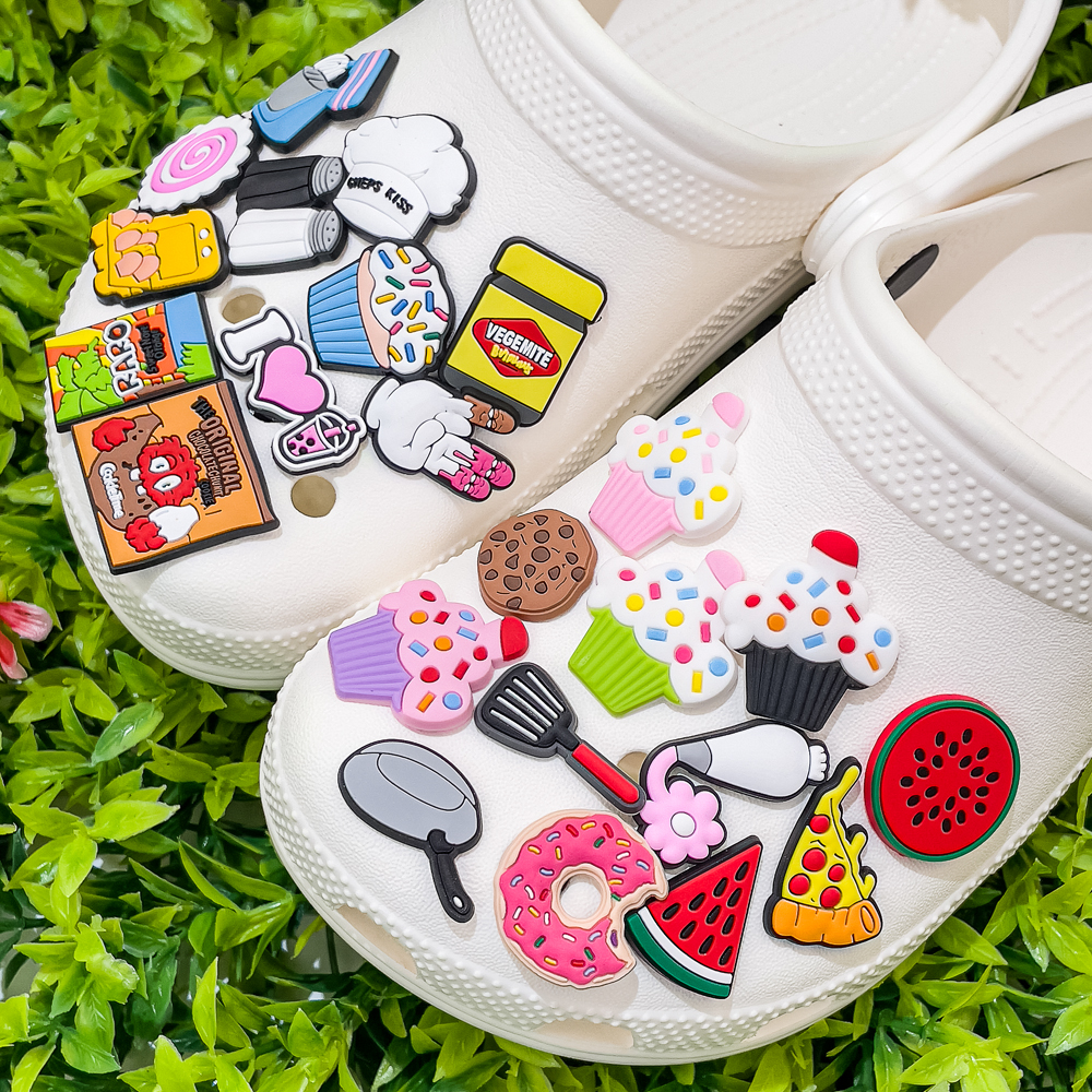 新款厨房料理系列洞洞鞋花装饰品配件可爱卡通鞋扣花园配饰装饰扣