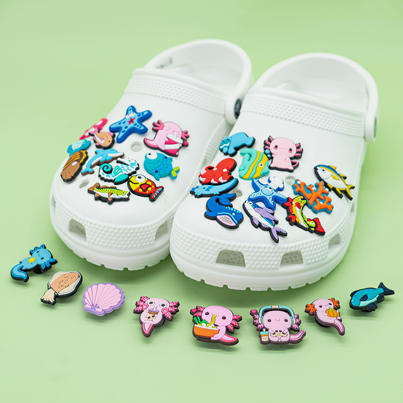 海洋动物crocs洞洞鞋鞋花diy配饰