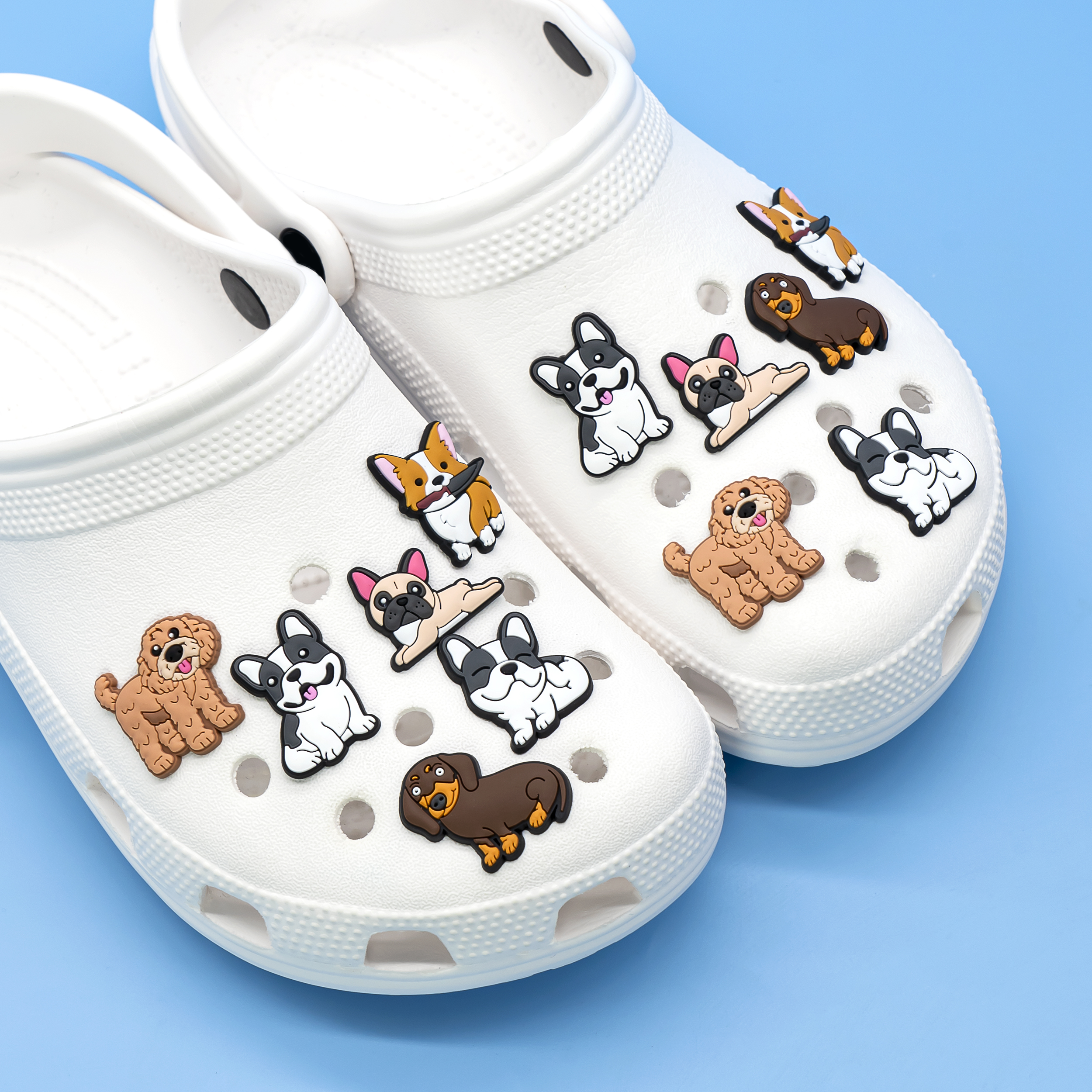 汪星人造型洞洞鞋花鞋配饰鞋扣