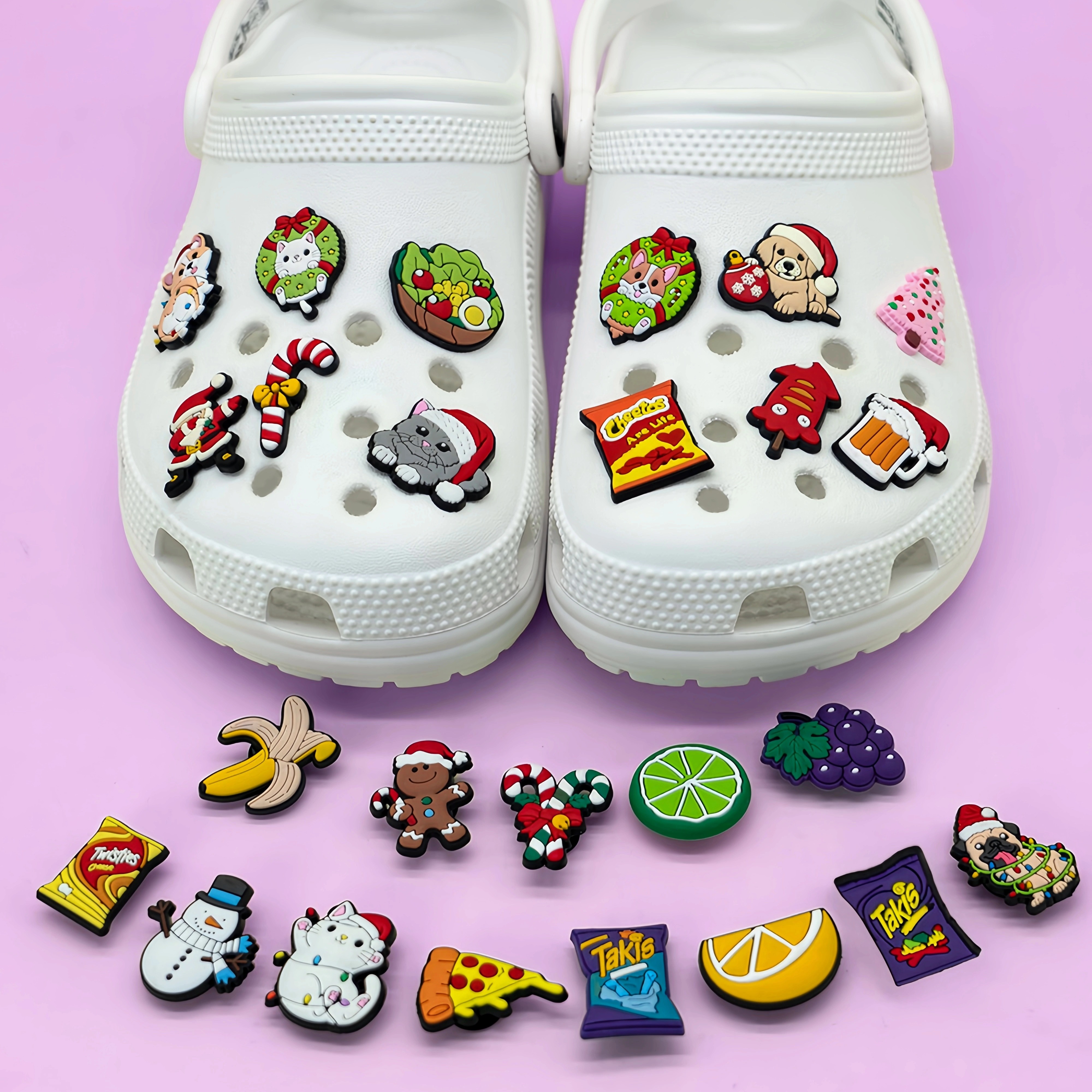 卡骆驰洞洞鞋花鞋配饰PVC软胶crocs鞋扣圣诞氛围可拆卸鞋花小礼品