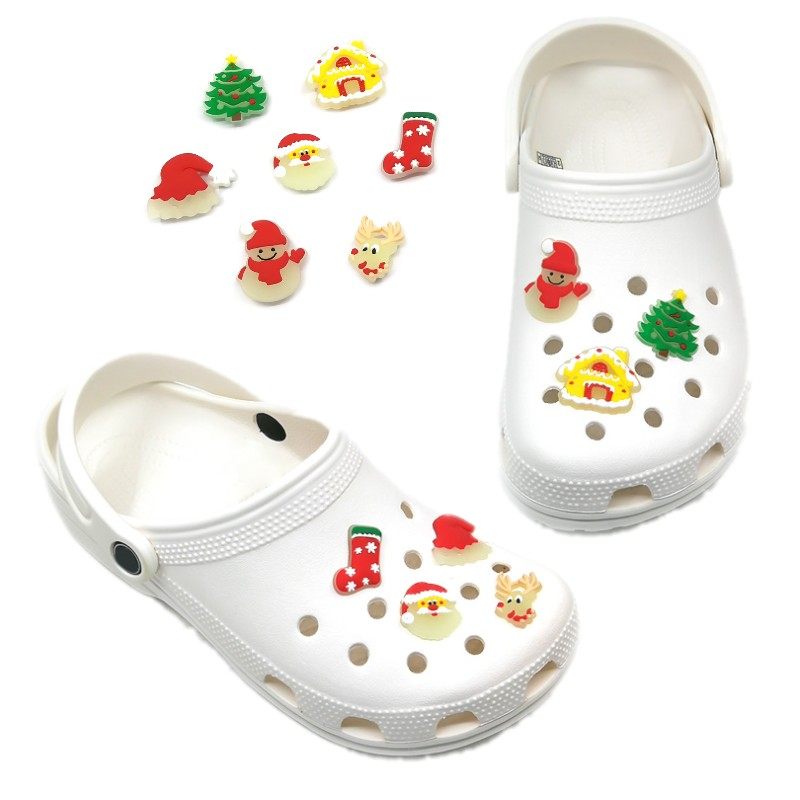 圣诞夜光洞洞鞋鞋花鞋扣 可爱卡通个性创意洞洞沙滩凉拖鞋DIY配饰,服饰配件/皮带/帽子/围巾,鞋扣,淘宝优惠券,粉丝福利购,淘宝优惠卷