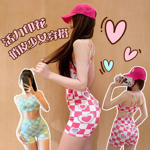 辣妹高腰健身短裤套装女紧身普拉提运动训练服性感彩色绝美瑜伽服