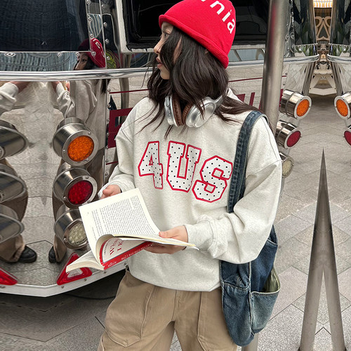 FORUYES新品波点情侣套头卫衣