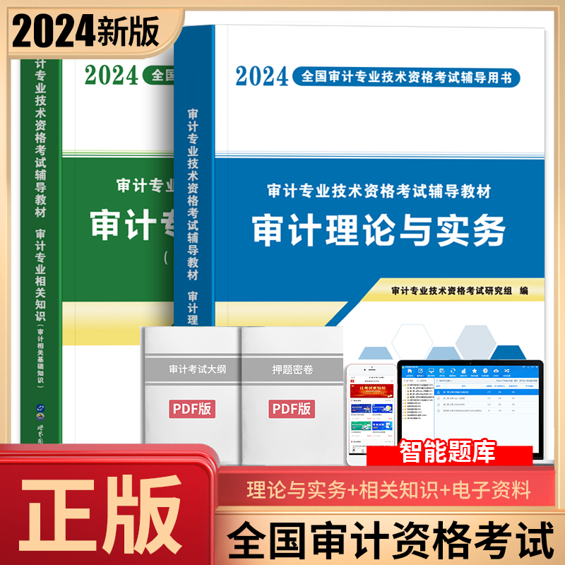 新版2024审计师考试教材初中级全国审计专业技术资格辅导用书审计理论与实务审计专业相关知识教材初中级审计师初级中级通用2023年 书籍/杂志/报纸 注册审计师执业资格考试 原图主图