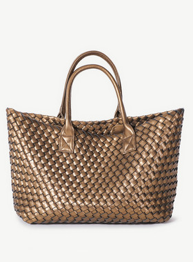 原创菜篮子编织包女2025新款大容量单肩托特包时尚高级感手提女包