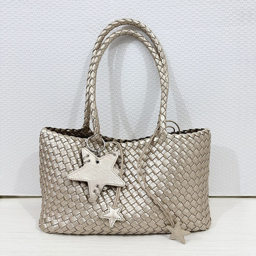2025新款星星手工编织托特包