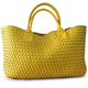 编织女包托特大包2025新款 手提单肩名牌轻奢大容量菜篮子古铜色包