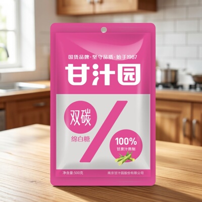 甘汁园双碳绵白糖500g家用细砂糖食用糖冲饮烘焙烹饪调味品原料