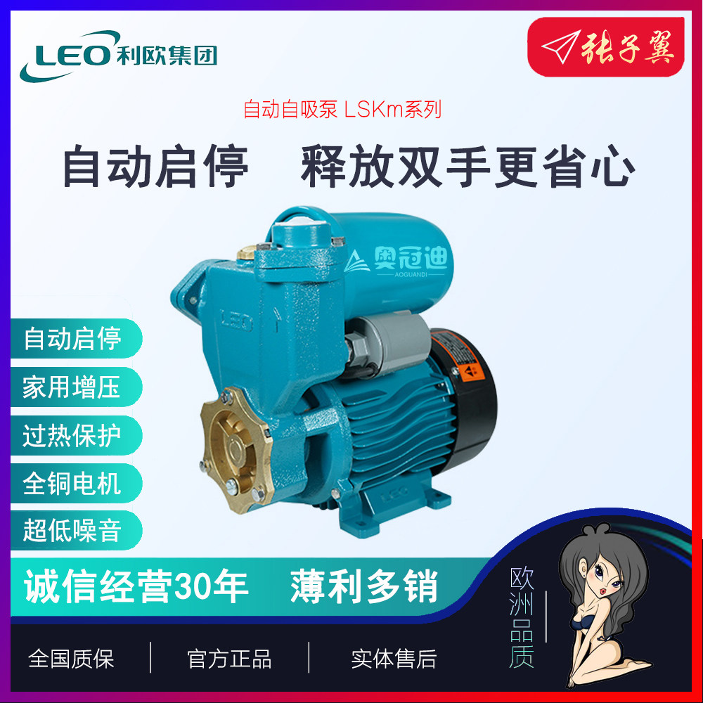 【奥冠迪】利欧LKSm1100A-24L大压力罐高压自动自吸泵自来水储水