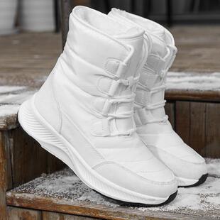 Anbenser跨境temu西音热销绑带雪地靴女防水保暖棉靴冬季户外女鞋