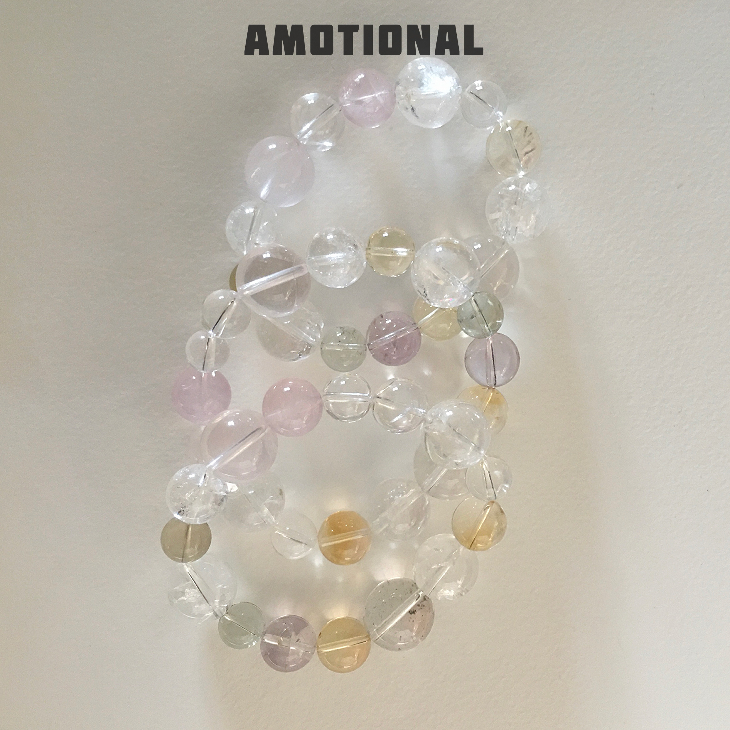 Amotional/吹泡泡淡人风浅彩水晶手串低调叠戴手饰原创百搭礼物