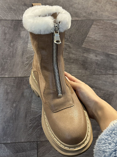 雪地靴冬季短靴保暖头层牛皮