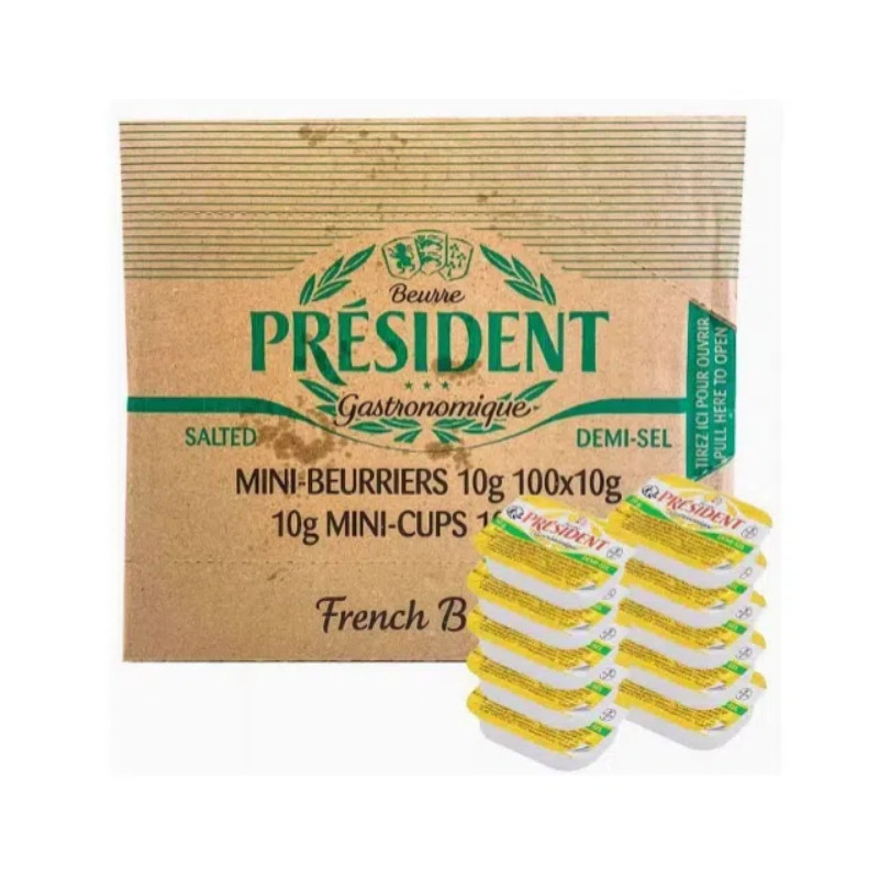 总统淡味咸味黄油粒10g*100 整箱发酵食用品动物家用商用曲奇饼干