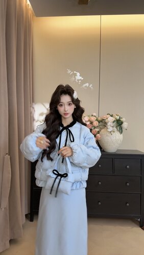 可可可欣【甜梦初醒羽绒套装】女装洋气时尚休闲原创小众老钱风